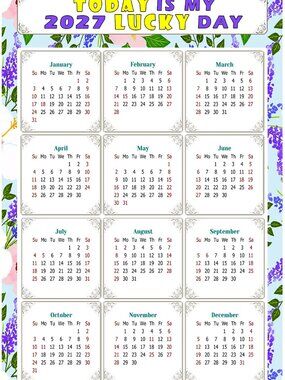 2027 Magnetic Calendar - Today is my Lucky Day - Themed 016 (7 x 10.5)